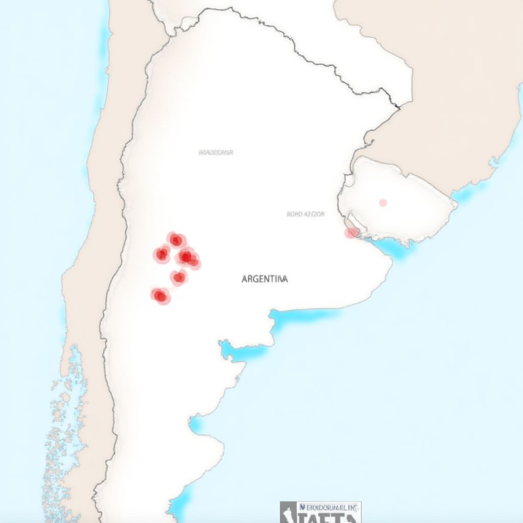 Mapa de estaciones YPF en Argentina